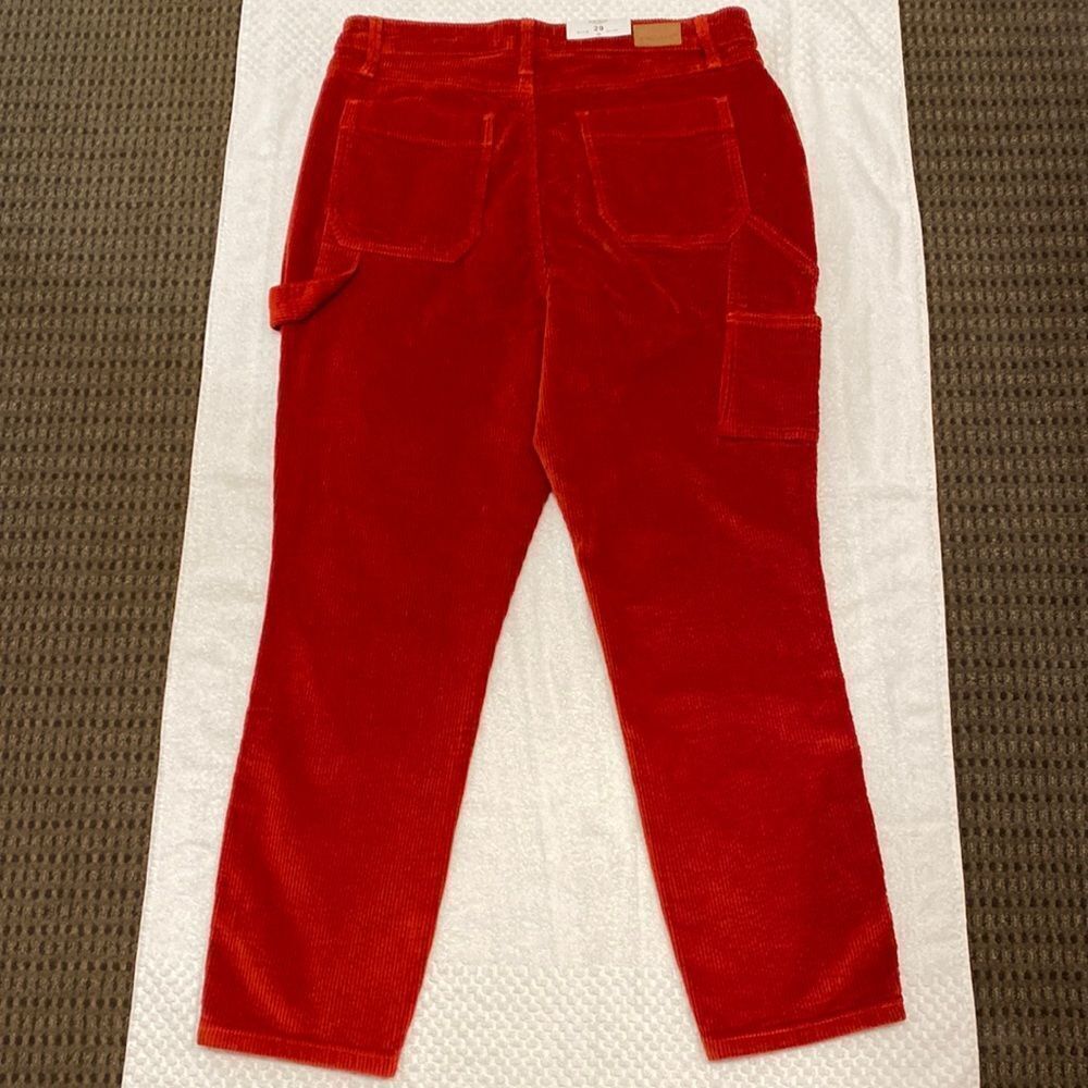 Judy Blue Slim Fit High Waist Rust Cotton Stretch Corduroy Jeans Size 29 - Picture 6 of 15